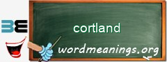 WordMeaning blackboard for cortland